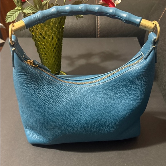 J. McLaughlin Handbags - J. McLaughlin Teal Leather Shoulder Bag
